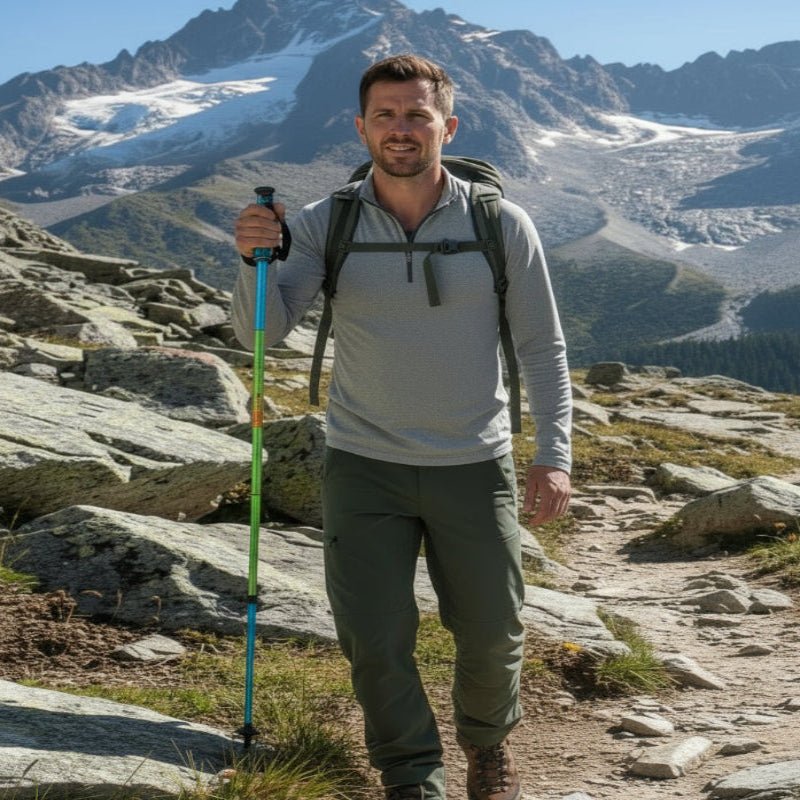 AscendAir Ultra Light Trekking Poles Height Adjustable For Stable Hiking - Elesira