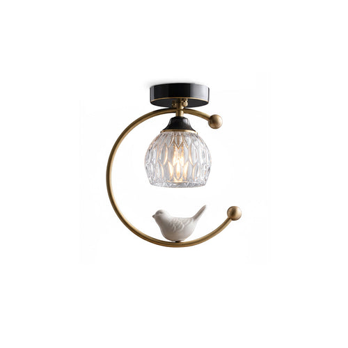 Keramická stropní lampa AvianGlow s motivem ptáka pro elegantní dekoraci interiéru – Elesira
