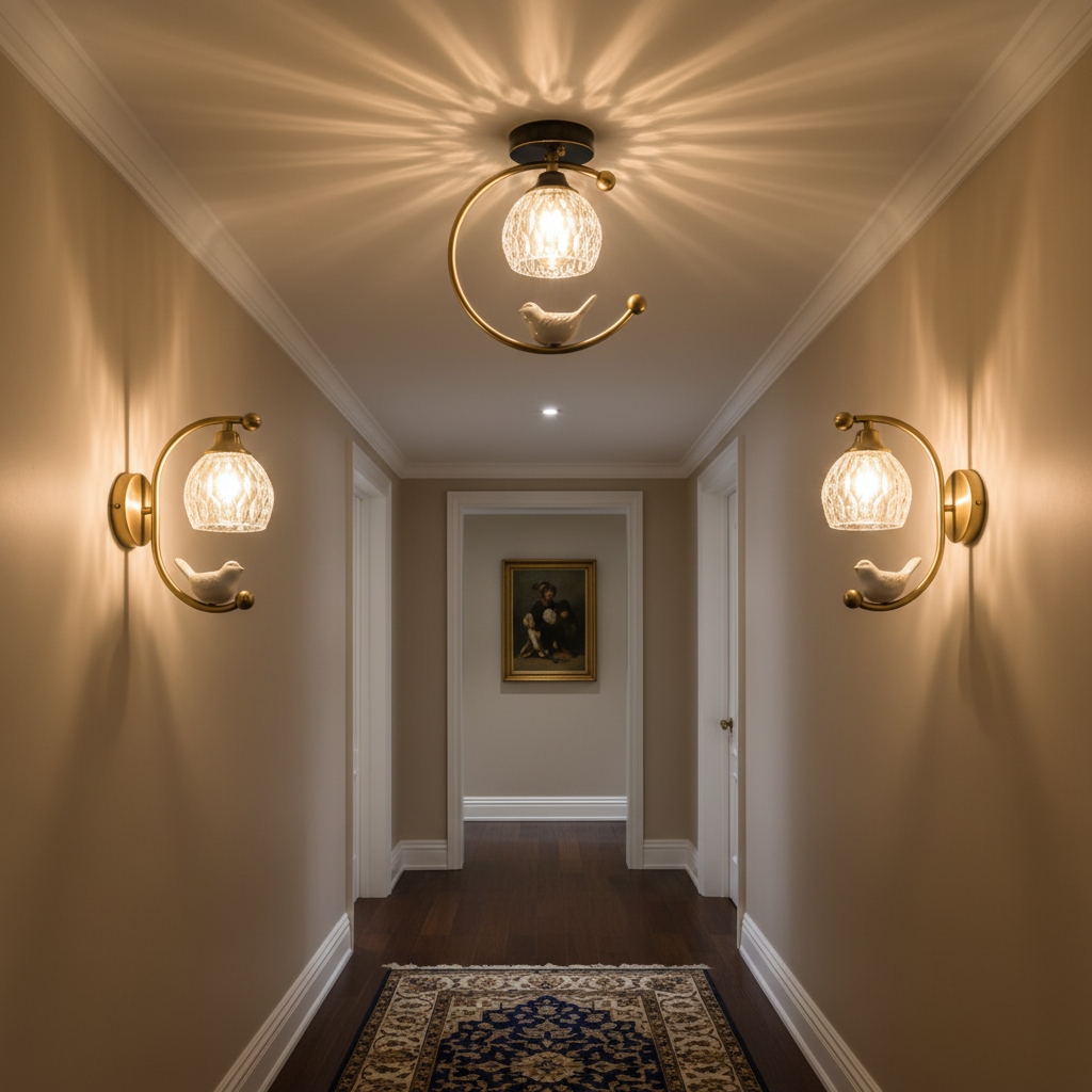 AvianGlow Bird Ceramic Ceiling Lamp For Elegant Home Decor - Elesira