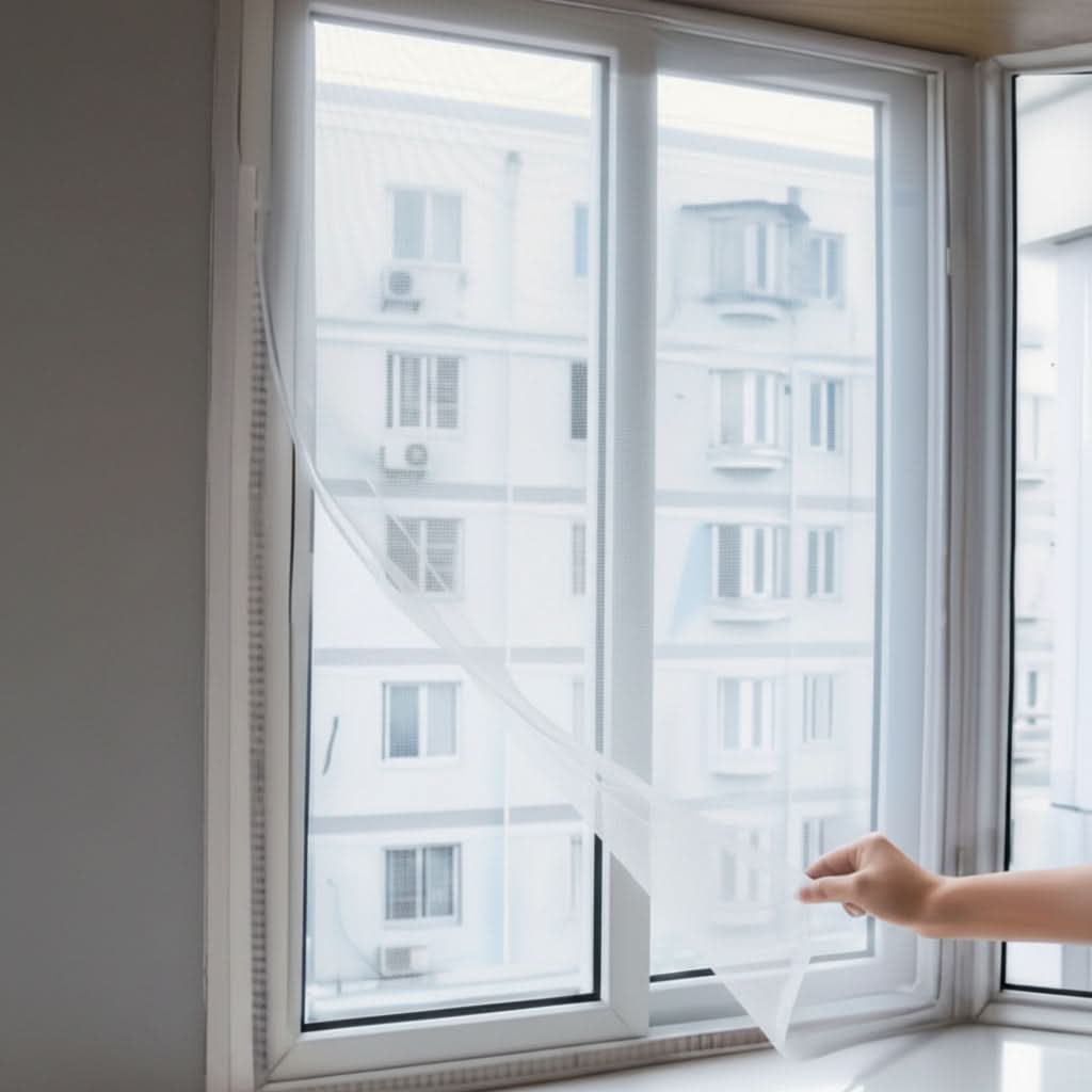 Moustiquaire pour fenêtre, protection contre les insectes et circulation d'air frais | elesira