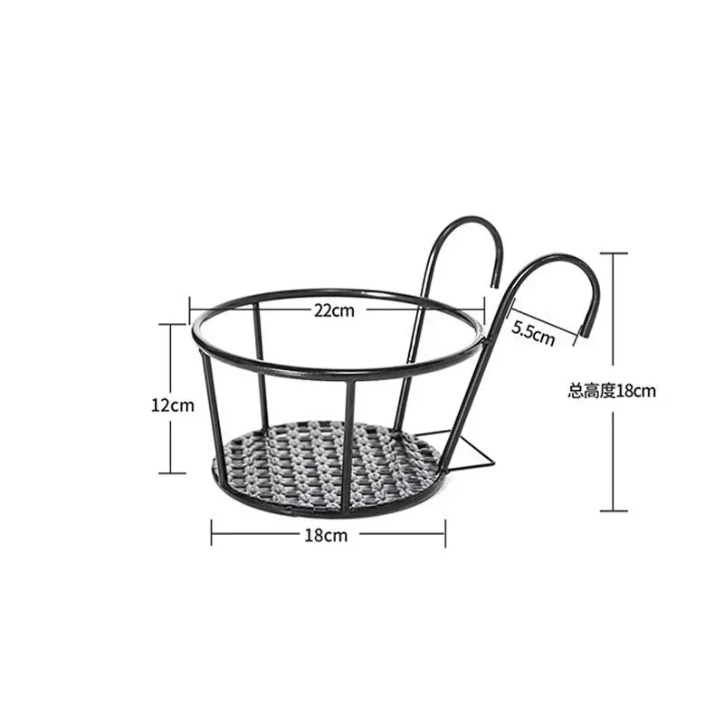 Space-Saving Balcony Pot Holder - Open Drainage Base for Railings | elesira