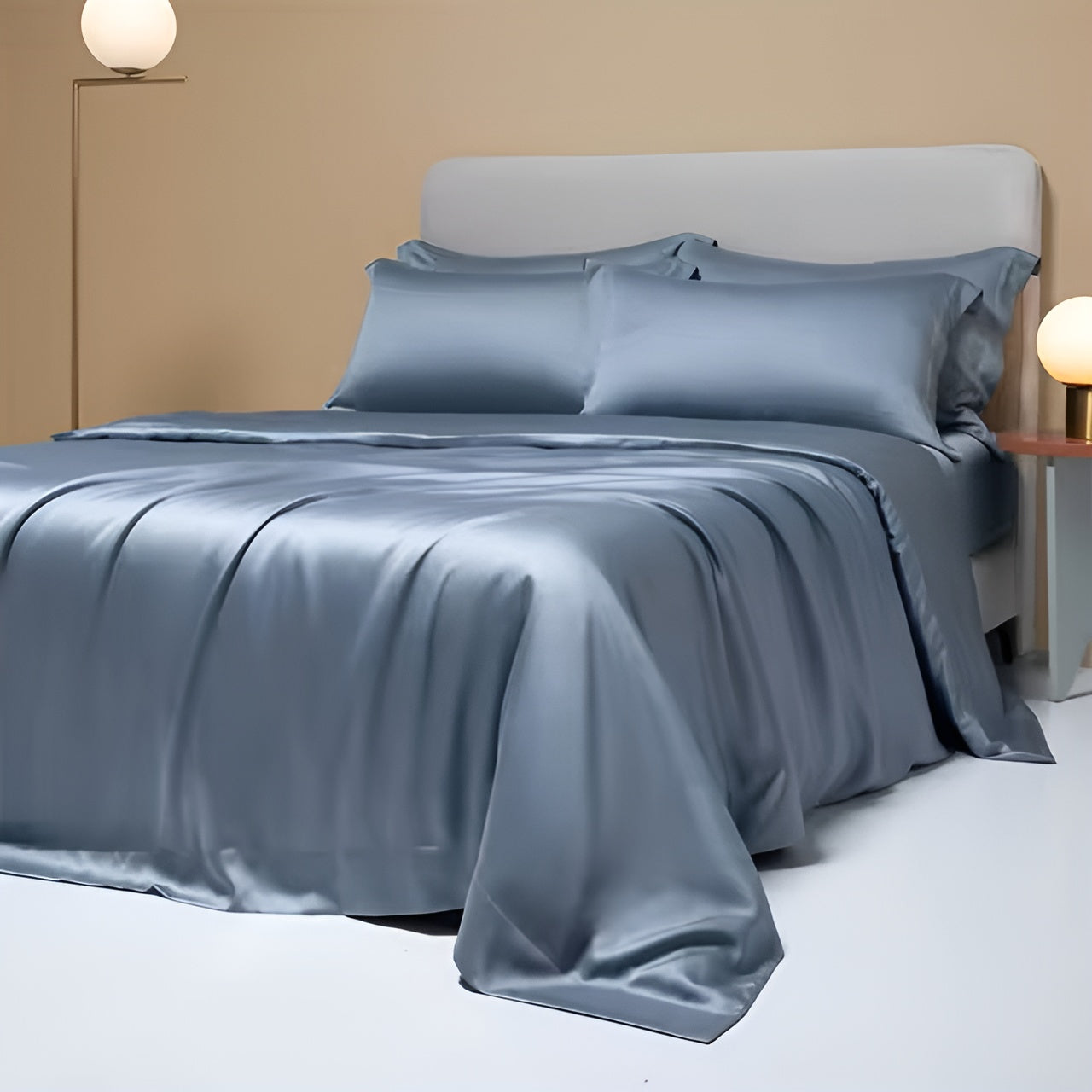 Collection de literie en bambou, ensemble housse de couette soyeuse, respirante et écologique - Elesira