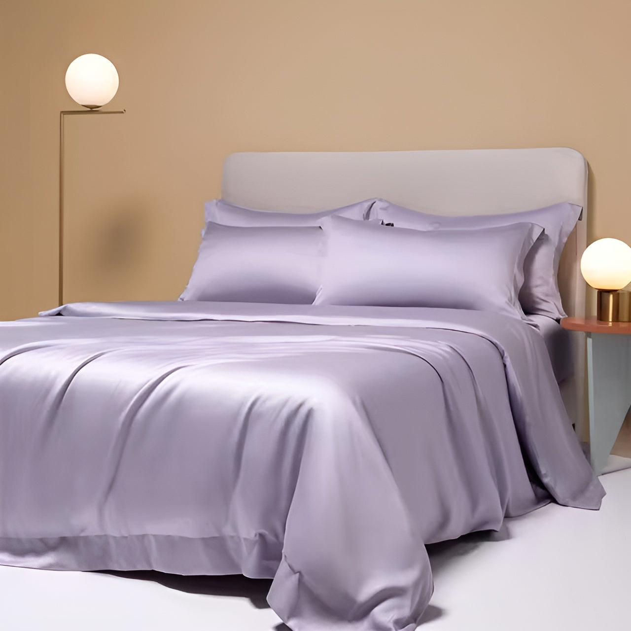 Collection de literie en bambou, ensemble housse de couette soyeuse, respirante et écologique - Elesira