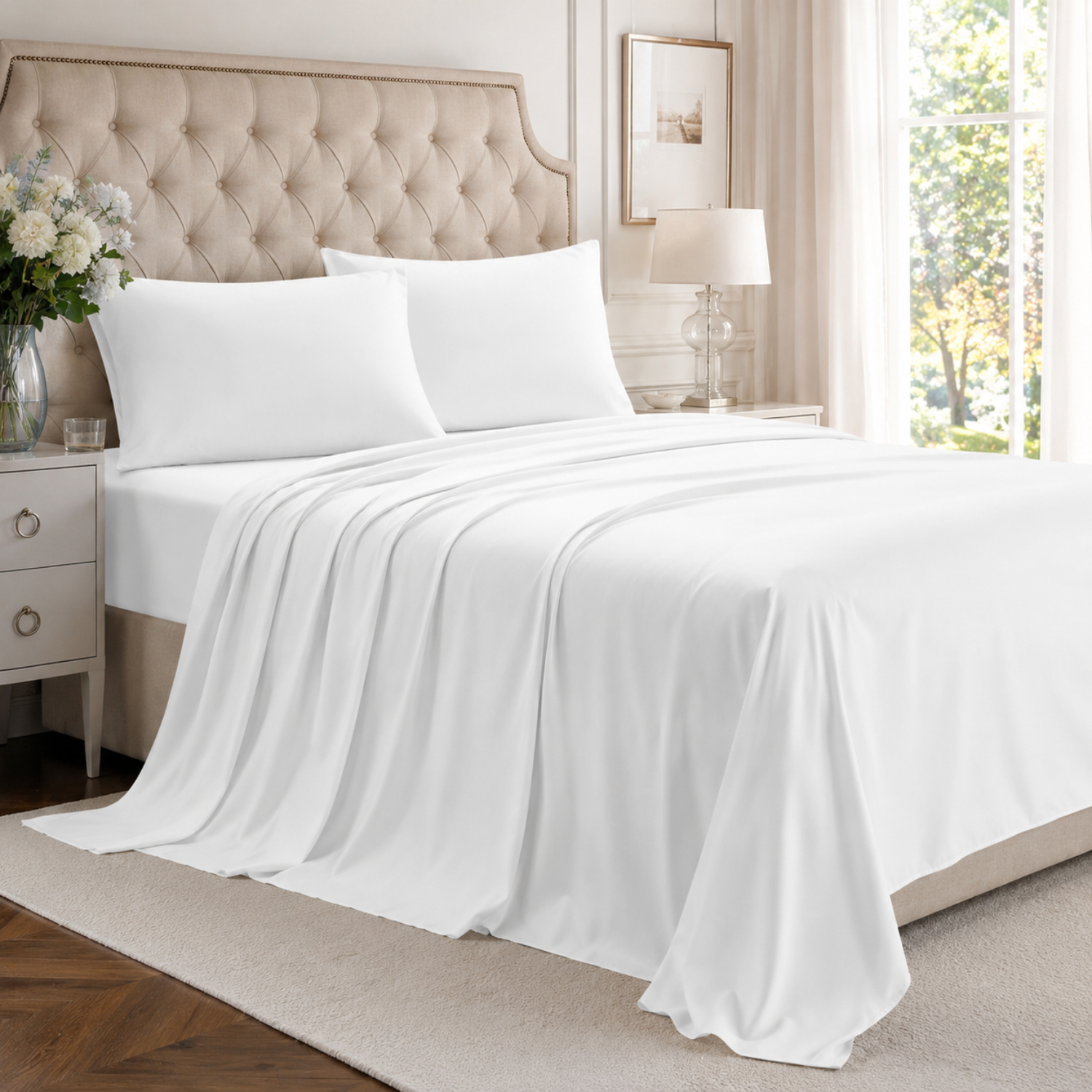 Beddengoedset Bamboo Bliss met verkoelende technologie en ademende lakens - Elesira