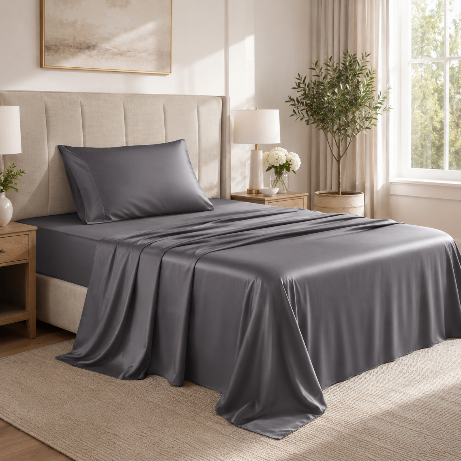Beddengoedset Bamboo Bliss met verkoelende technologie en ademende lakens - Elesira