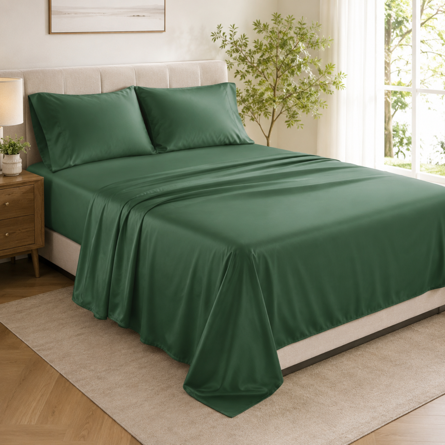 Beddengoedset Bamboo Bliss met verkoelende technologie en ademende lakens - Elesira
