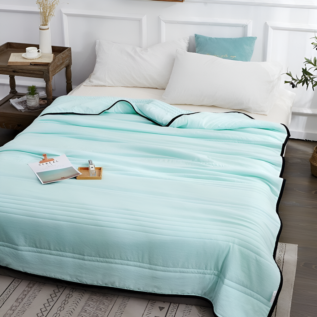 Bamboo Cooling Blanket Lightweight Bedspread For Breathable Summer Sleep - Elesira