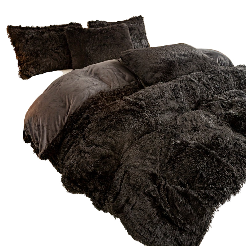 Bamboo Silk Bedding Duvet Cover Ensemble With Zipper For All Season Comfort - Elesira