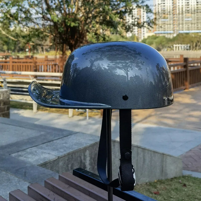 Baseball Cap Motorcycle Helmet With DOT Approval And Lightweight Build - Elesira