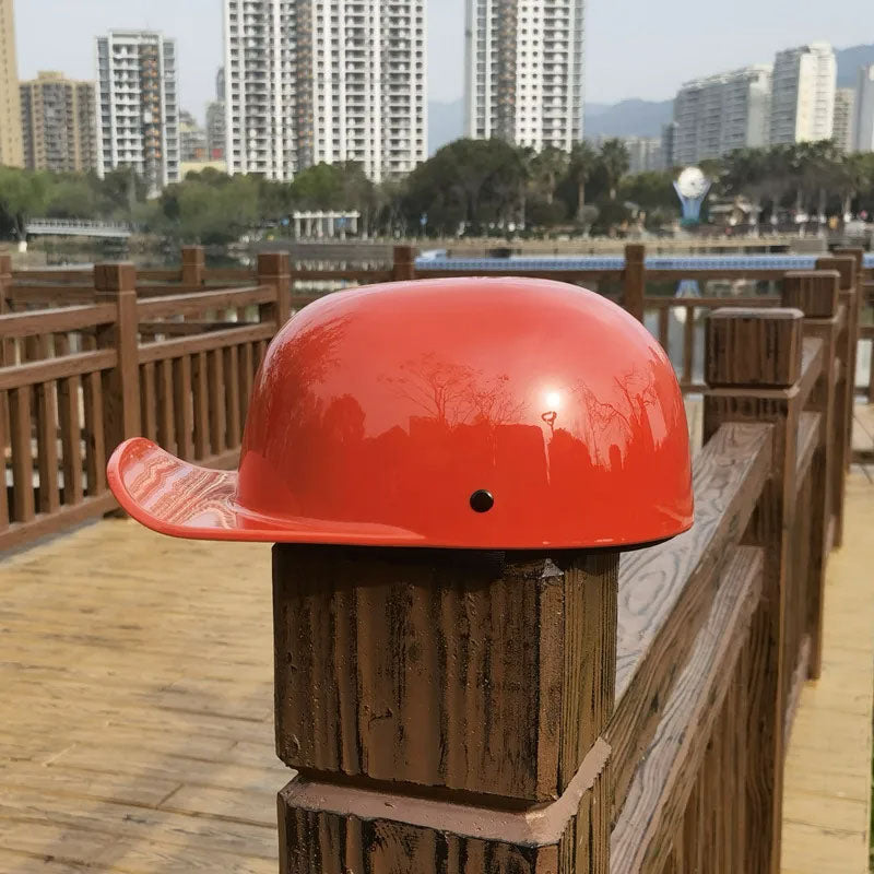 Baseball Cap Motorcycle Helmet With DOT Approval And Lightweight Build - Elesira