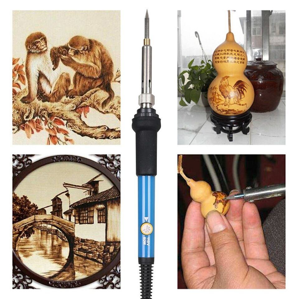 Woodburning Kit for Crafting – Pyrography Tool for Wood and Leather | elesira