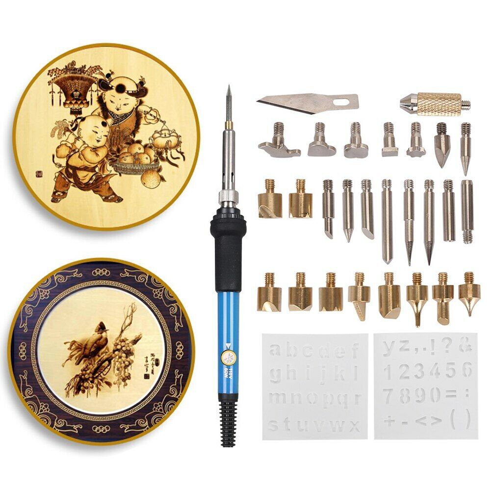 Woodburning Kit for Crafting – Pyrography Tool for Wood and Leather | elesira