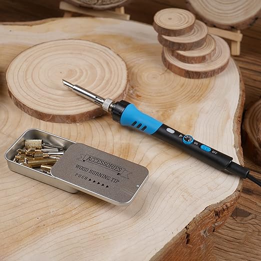 Woodburning Kit for Crafting – Pyrography Tool for Wood and Leather | elesira