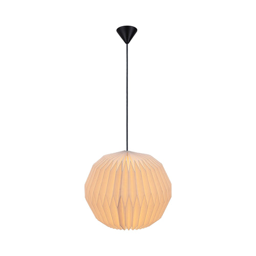 Papierowa lampa sufitowa Belloy z łatwym montażem abażuru | elesira