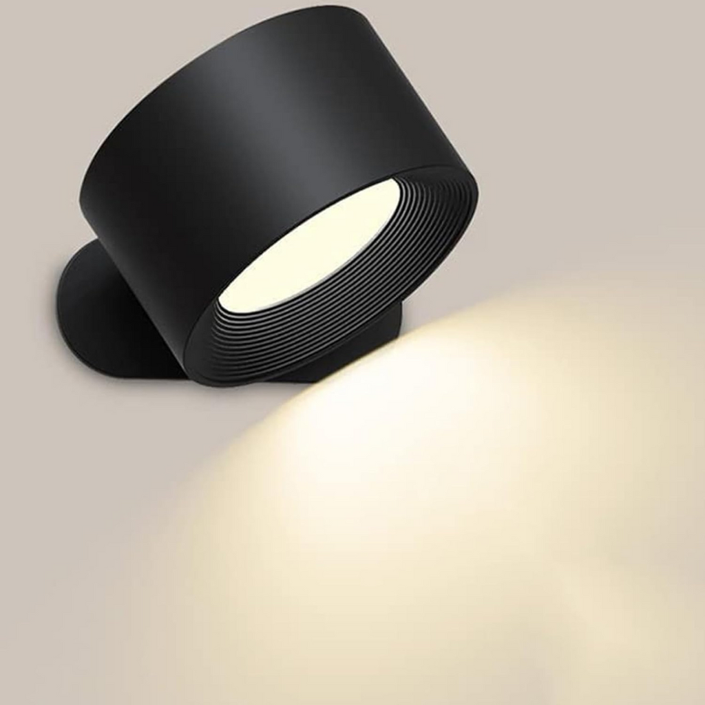 BrightBeam Cordless 360 Degree Wall Lamp Rechargeable Wireless | elesira