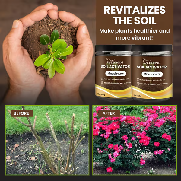 Soil Improvement Powder - Potassium Mineral Complex - For Beds and Pots | elesira