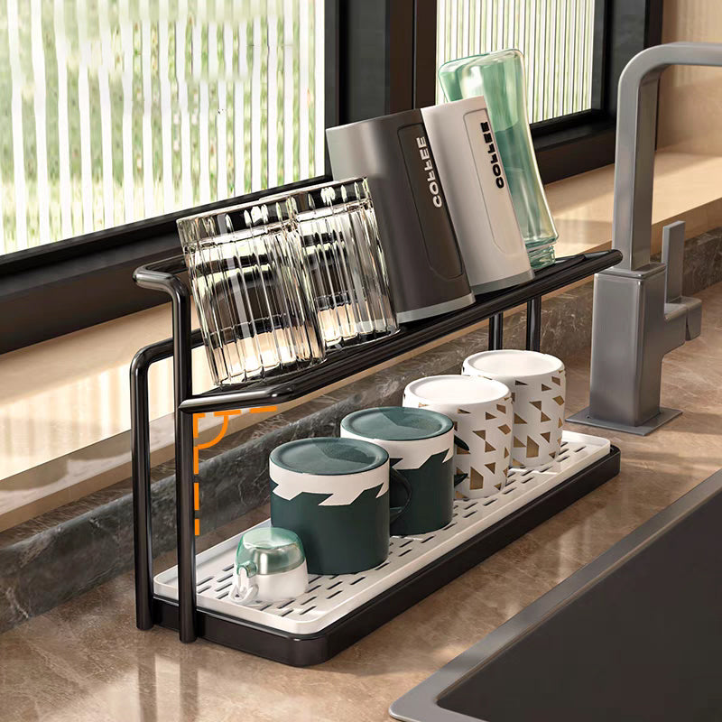 Smart Kitchen Bottle Organizer with Dual Drying Levels | elesira
