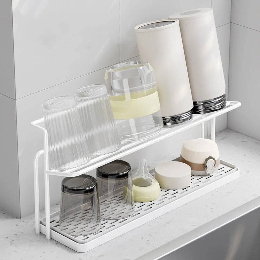 Smart Kitchen Bottle Organizer with Dual Drying Levels | elesira