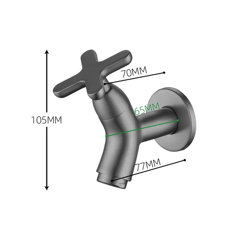 BrassFlow-væghane til køkken i massivt messing med ergonomisk greb – Elesira