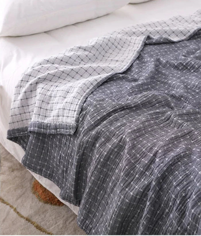Pătură ușoară din bumbac BreezyCotton, pentru confort în orice anotimp - Elesira