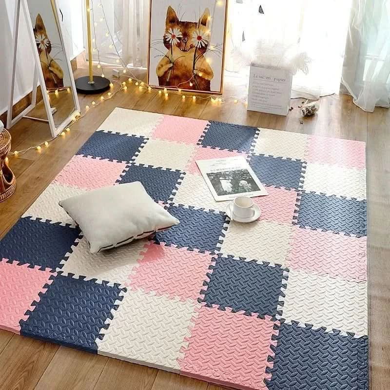 Měkká pěnová dětská podložka s dílky do sebe – podlahové puzzle z 12 dílů | elesira