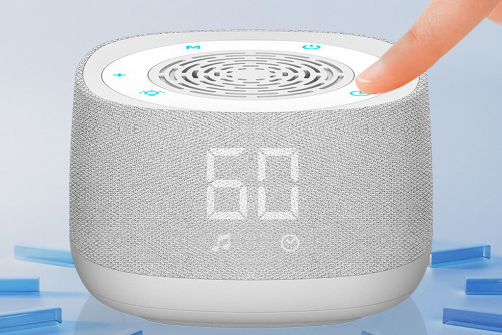 Appareil Calm Sleep à bruit blanc avec réveil et lumière de respiration - Elesira