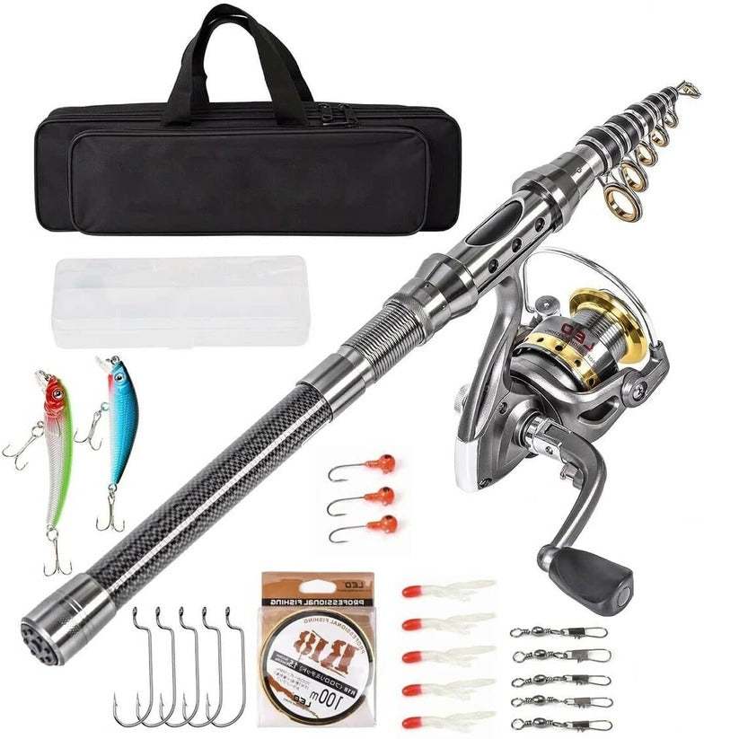 Versatile Telescopic Fishing Rod and Reel Kit for Adventurers | elesira