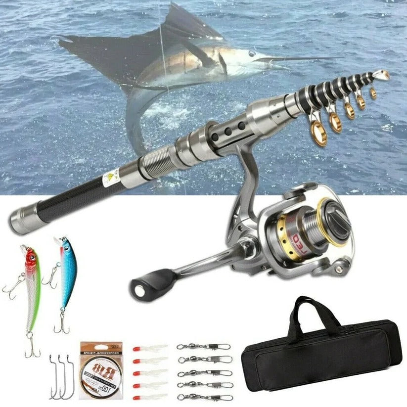 Versatile Telescopic Fishing Rod and Reel Kit for Adventurers | elesira