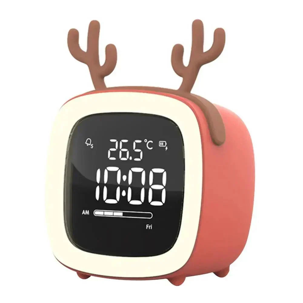 Réveil LED fantaisie en forme de lapin avec veilleuse rechargeable | elesira