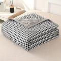 Chic Plaid Cooling Blanket With Lightweight Design For Warm Evenings - Elesira