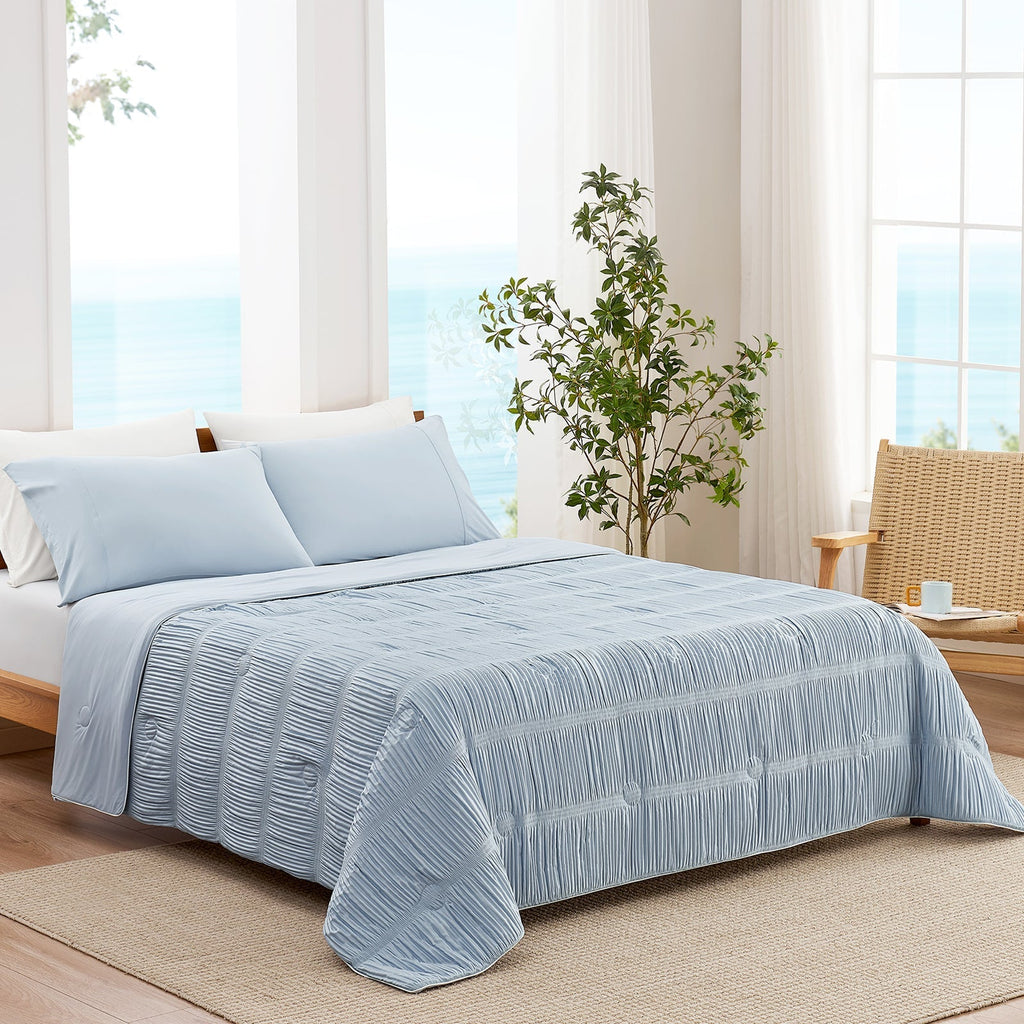 Couette rafraîchissante légère ChillComfort avec circulation d’air avancée pour les personnes qui ont chaud la nuit - Elesira