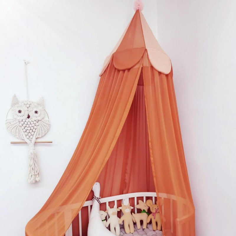 Ciel de lit en mousseline Circus pour chambres de bébé et d’enfants, installation facile - Elesira