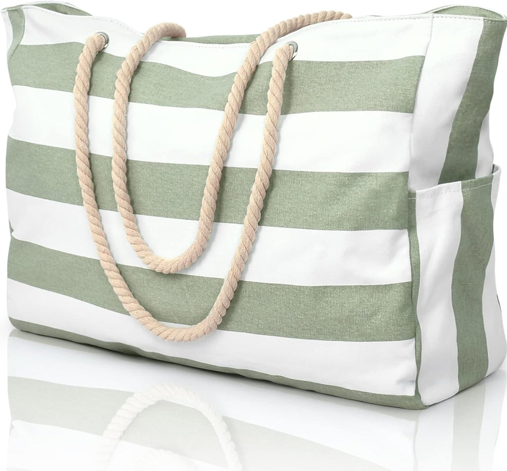 Coastal Companion Oversized Beach Tote Waterproof With Pockets Lightweight - Elesira