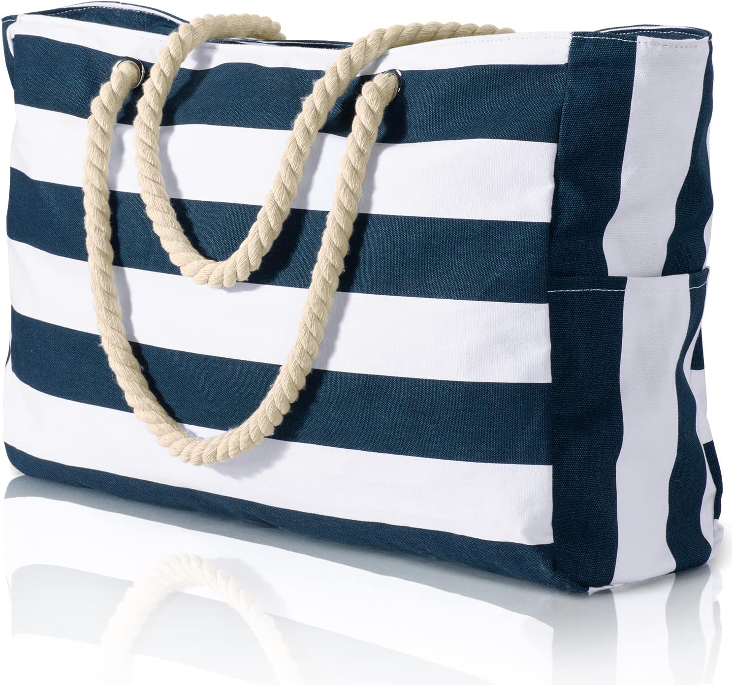 Coastal Companion Oversized Beach Tote Waterproof With Pockets Lightweight - Elesira