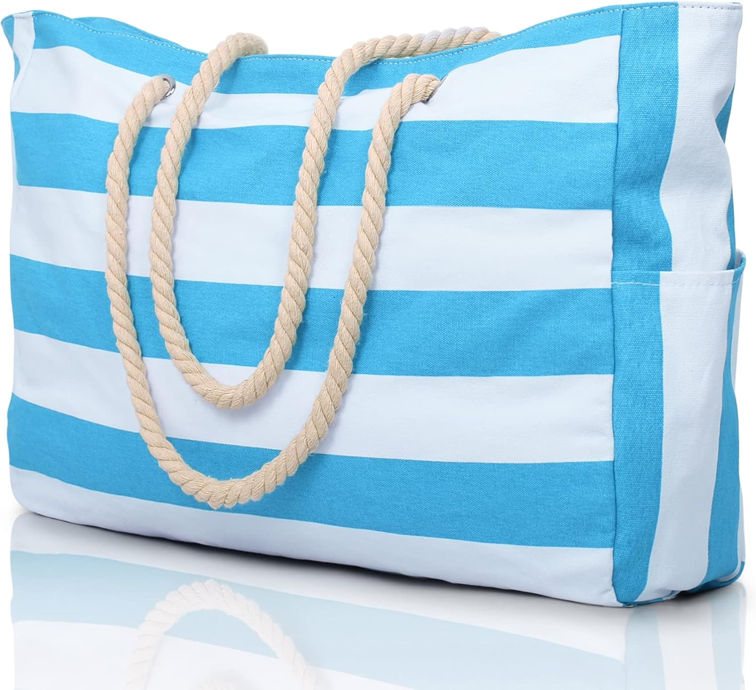 Coastal Companion Oversized Beach Tote Waterproof With Pockets Lightweight - Elesira