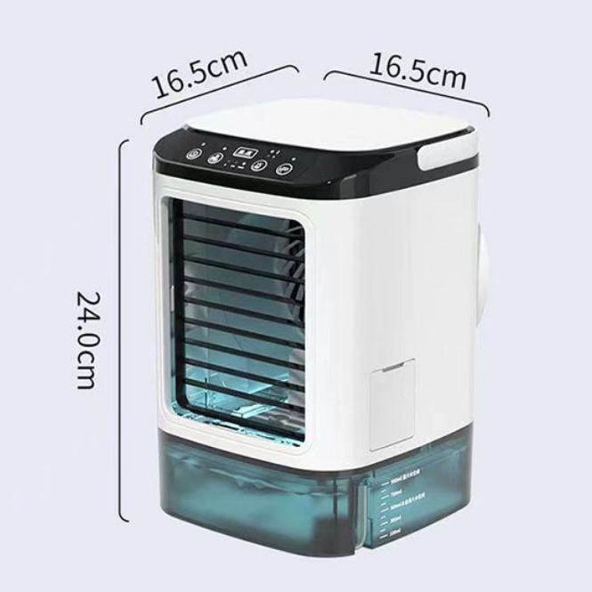 Přenosný mini ochlazovač vzduchu Cold Sense 2.0 s miskou na led pro domov i cestování – Elesira