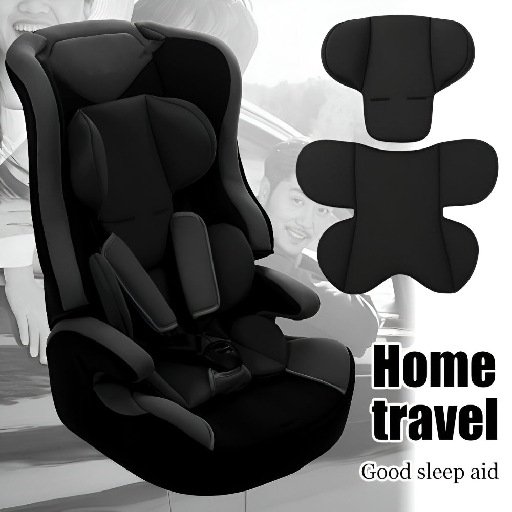 ComfortNest Cushioned Car Seat Pad For Kids With Shaped Travel Support - Elesira