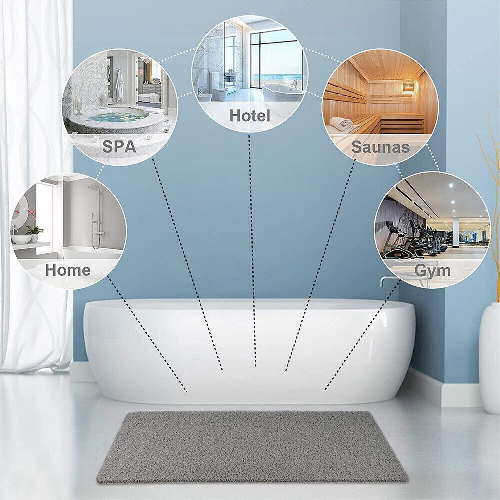 Tapis de bain antidérapant Comfort Collection à évacuation rapide et taille réglable - Elesira
