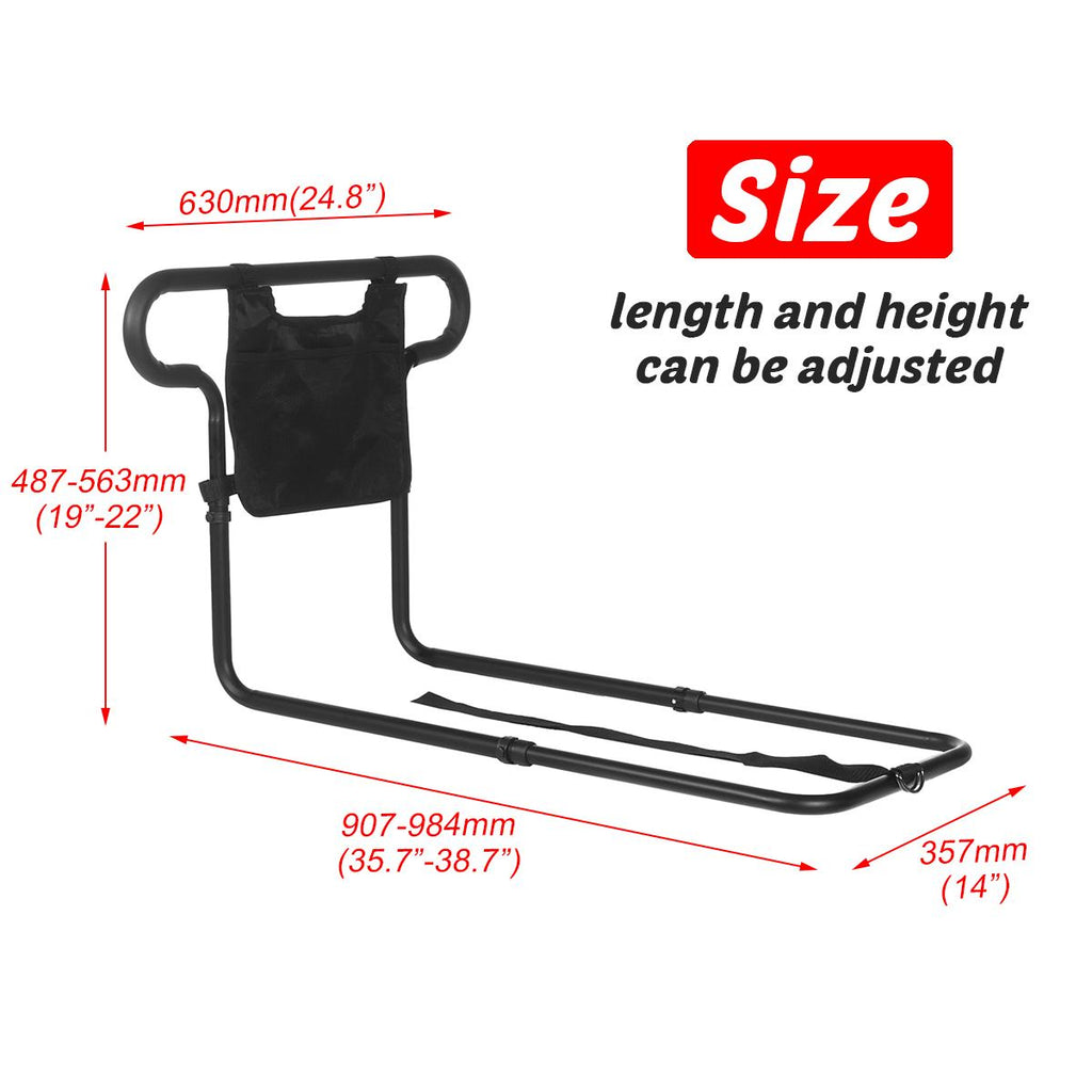 Comfort Guard Bed Rail With Storage Pouch For Seniors Enhanced Support - Elesira