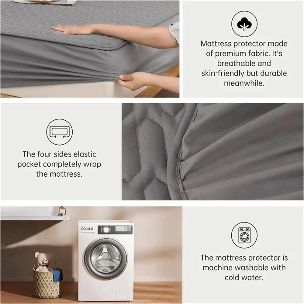 Comfort Haven Waterproof Pad Cover For Mattress With Latex Layer And Soft Cotton - Elesira
