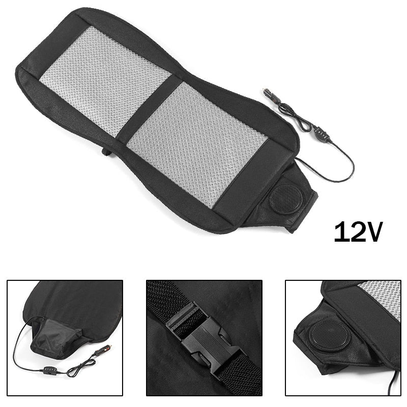 Comfort Ride Ventilated Seat Cushion With Integrated Air Fan For Warm Weather - Elesira