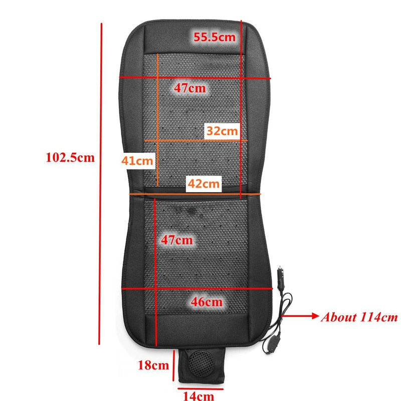 Comfort Ride Ventilated Seat Cushion With Integrated Air Fan For Warm Weather - Elesira