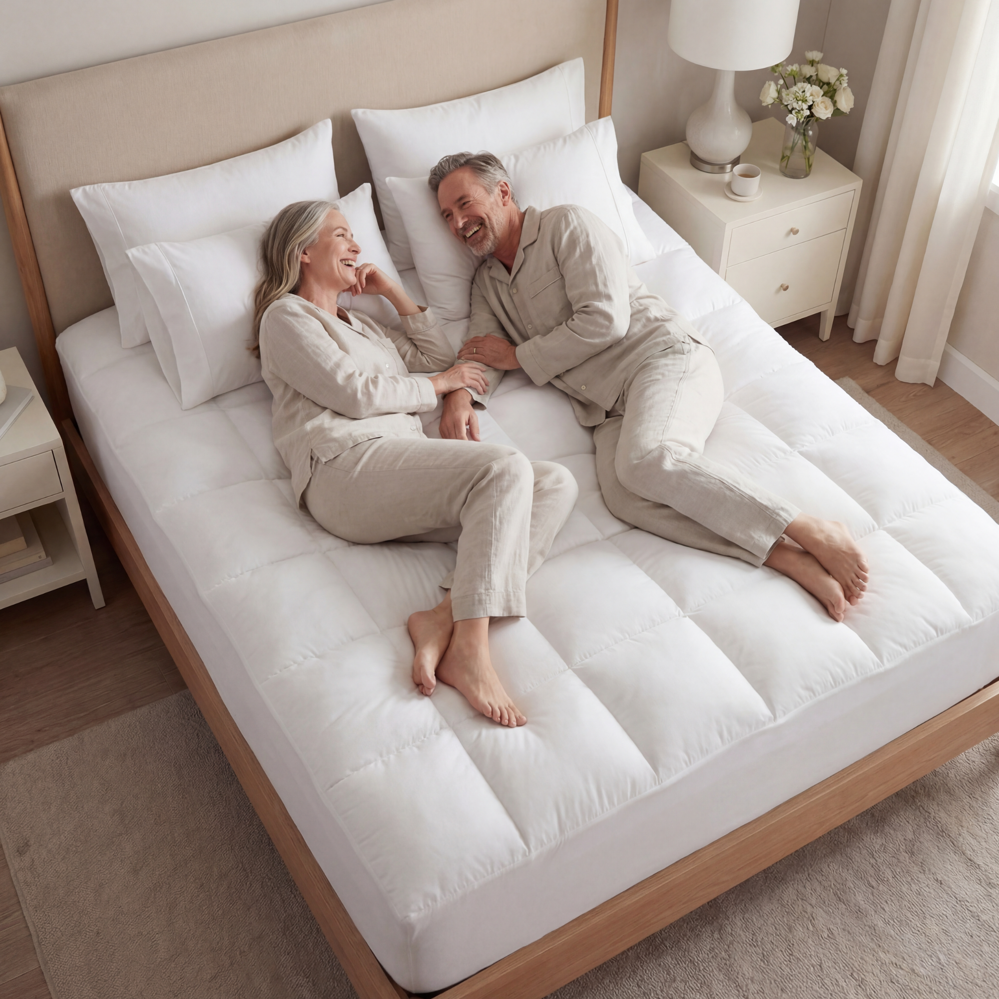 Comfort Sleep sval madrassöverdragare med 1000GSM mjukhet för ventilerande sömn – Elesira