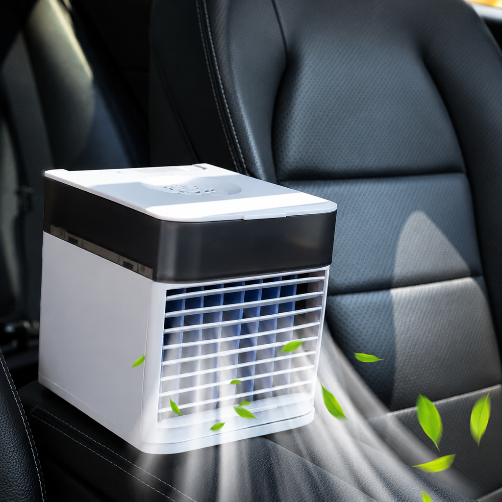 Portable 12 Volt Car Cooler With Evaporative Cooling And Adjustable Airflow - Elesira