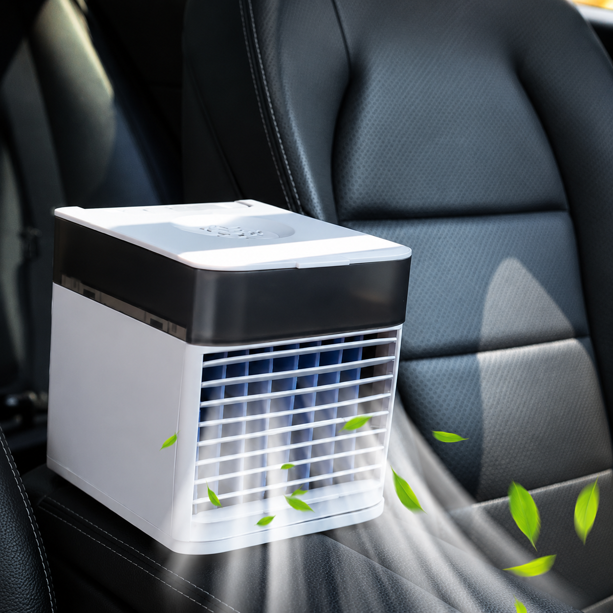 Portable 12 Volt Car Cooler With Evaporative Cooling And Adjustable Airflow - Elesira
