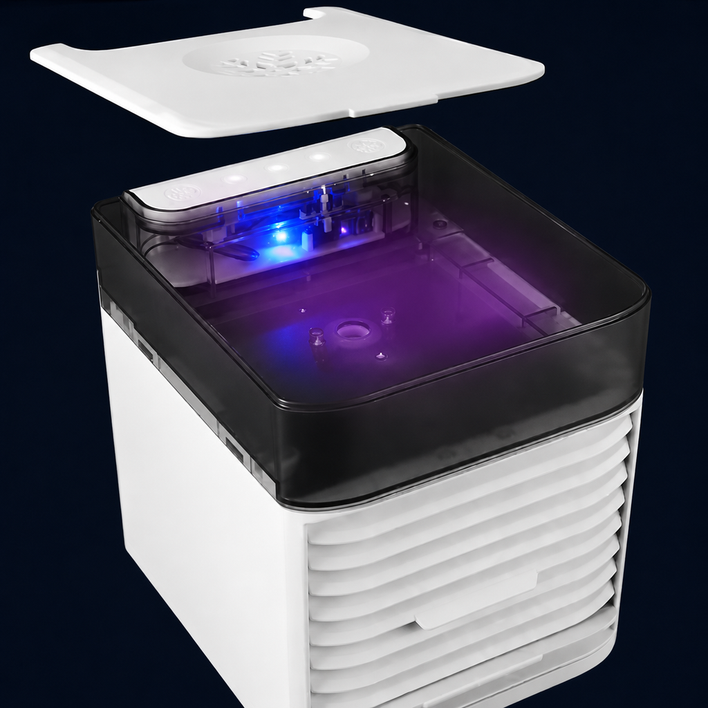 Portable 12 Volt Car Cooler With Evaporative Cooling And Adjustable Airflow - Elesira