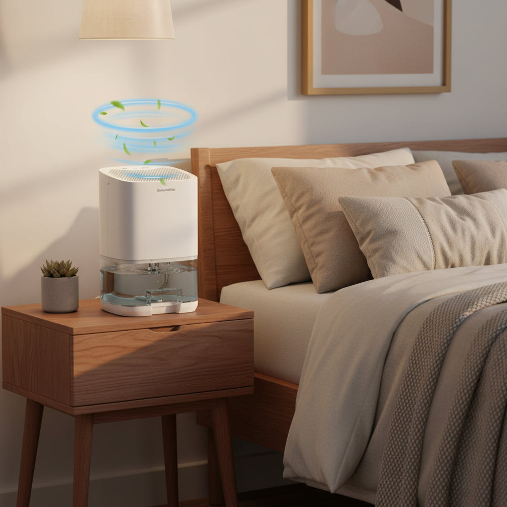 Small Room Dehumidifier With Night Light And Air Filter - Elesira
