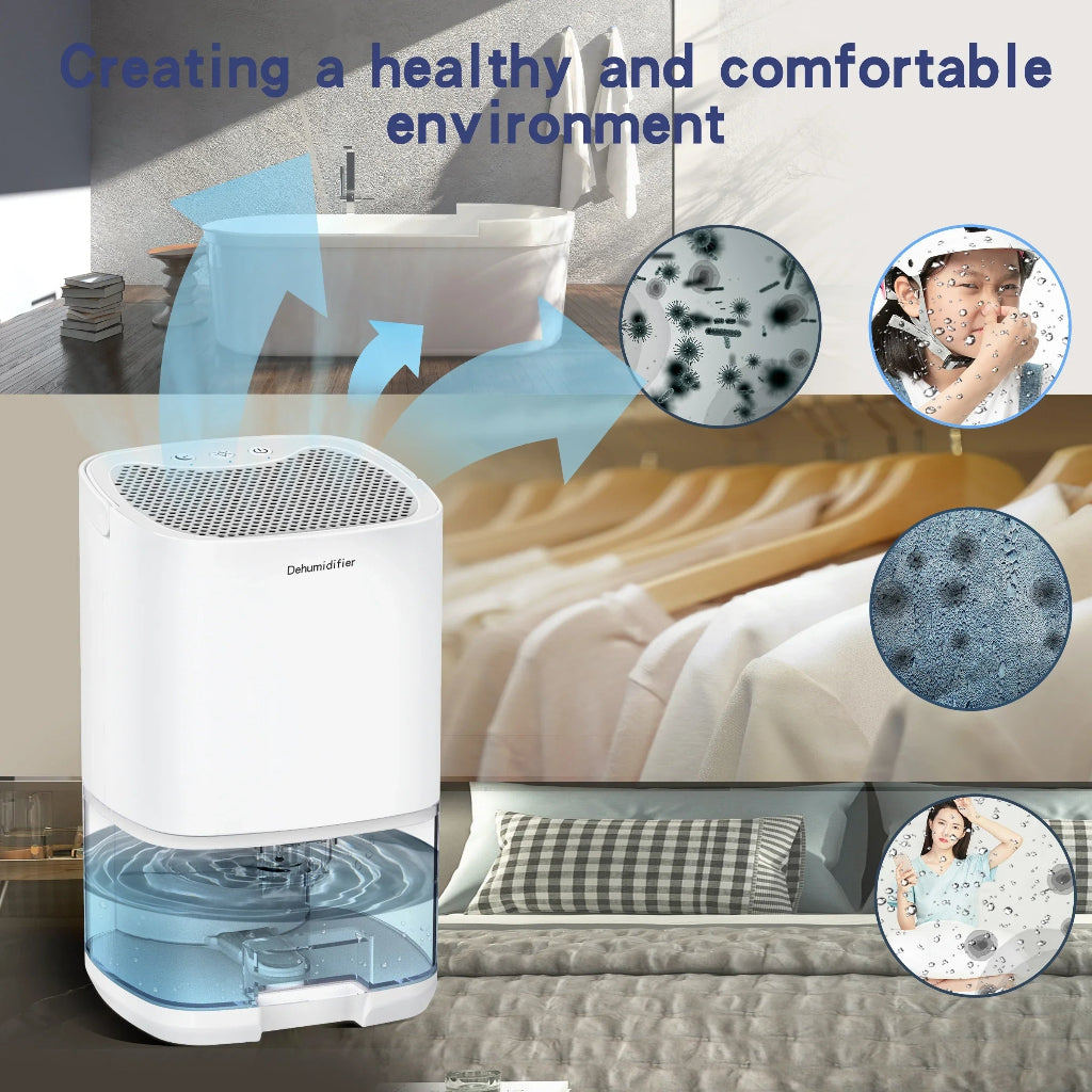 Small Room Dehumidifier With Night Light And Air Filter - Elesira