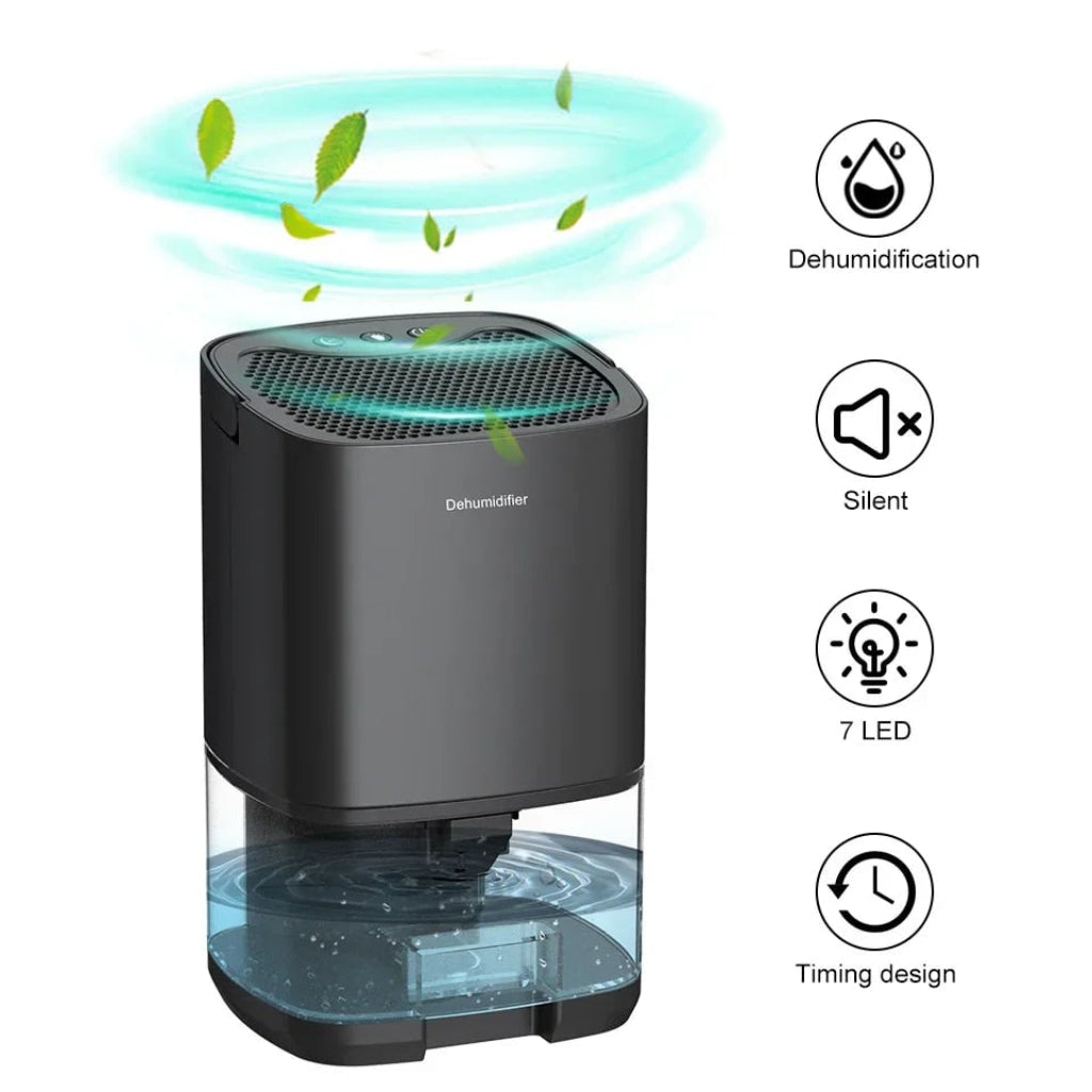 Small Room Dehumidifier With Night Light And Air Filter - Elesira