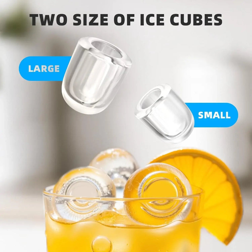Portable Ice Maker With Fast Ice Production And Self Cleaning For Home Or Outdoor Use - Elesira